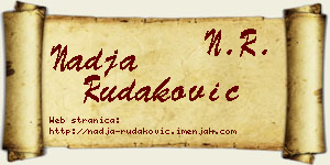 Nadja Rudaković vizit kartica